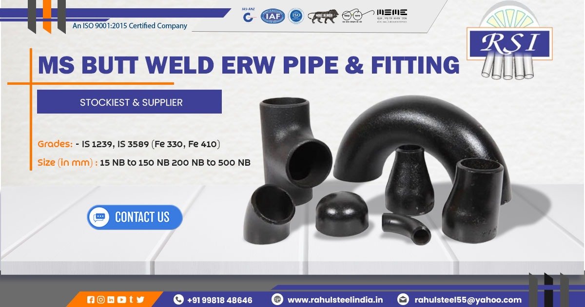 Supplier of MS Weld ERW Pipe and Fitting in Odisha