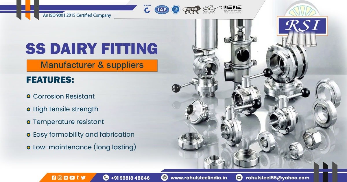 Stainless Steel Dairy Fittings Supplier in Chhattisgarh