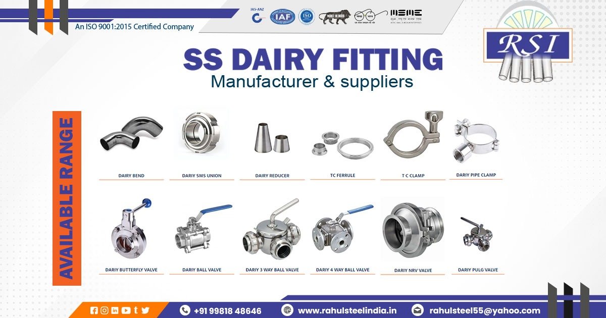 Supplier of Stainless Steel Dairy Fittings in Madhya Pradesh