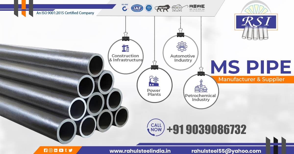 Supplier of MS Pipe in Odisha
