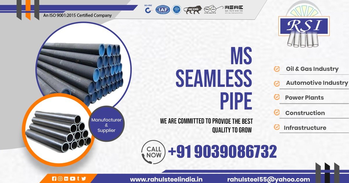 MS Seamless Pipe Supplier in Angul