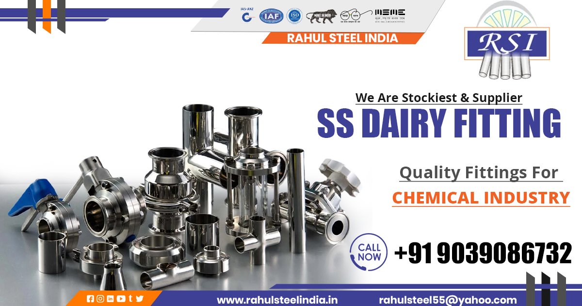 Supplier of Stainless Steel Dairy Fitting in Angul