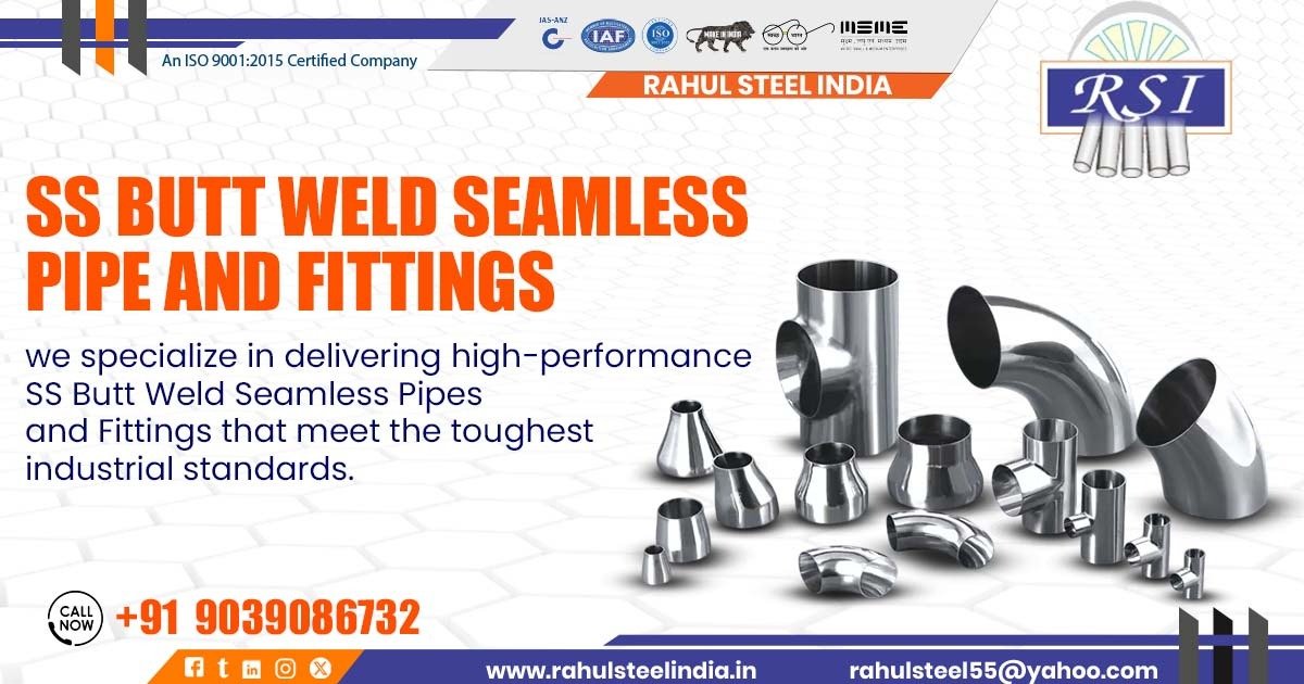 Stainless Steel Butt Weld Seamless Pipe and Fittings in Bilaspur
