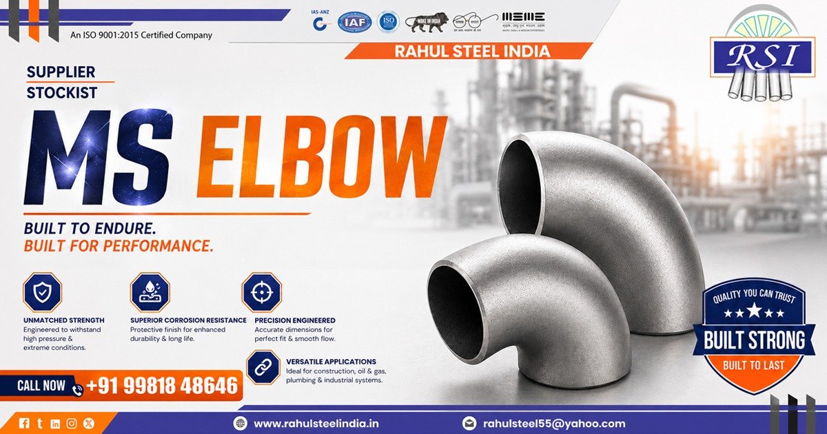 Top Mild Steel Elbow Manufacturers In Maharashtra - Rahul Steel India