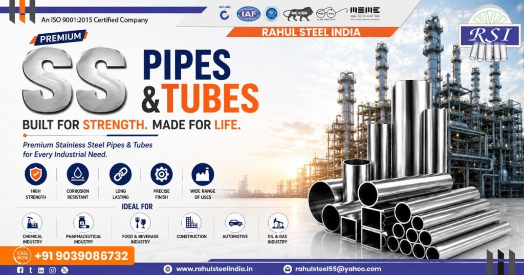 Durable Stainless Steel Pipes & Tubes in Odisha