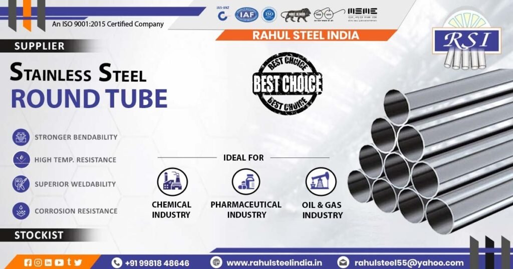 Premium Stainless Steel Round Tubes in Rajasthan | Rahul Steel India