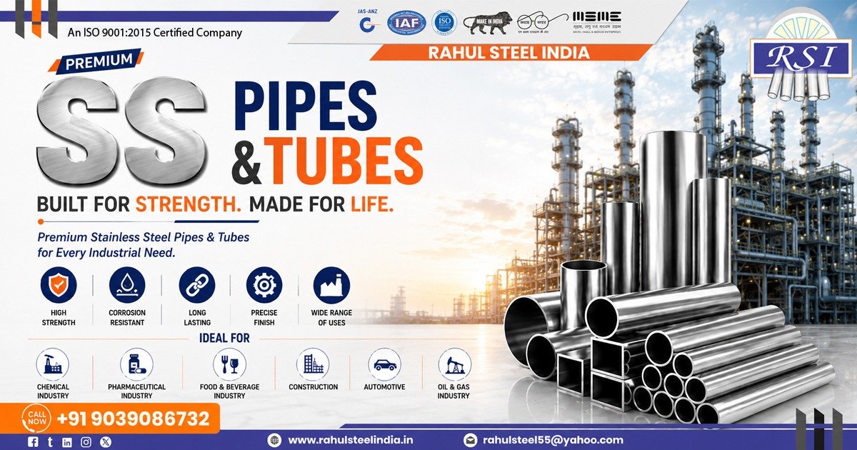 Durable Stainless Steel Pipes & Tubes in Odisha