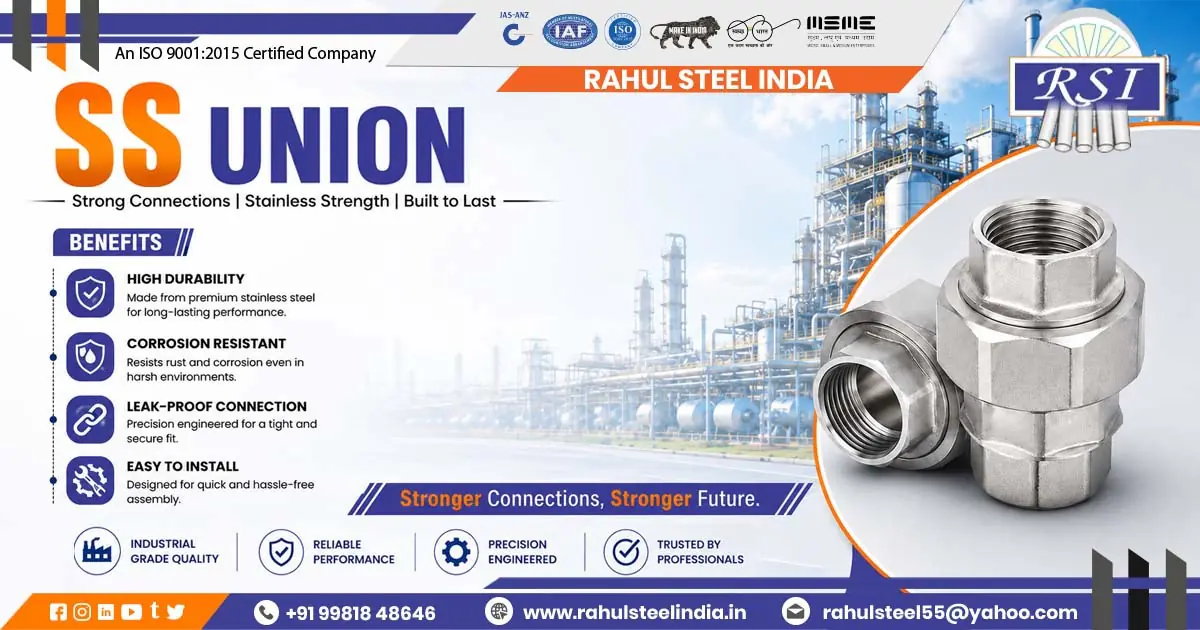 Stainless Steel SS Union Supplier In Rajasthan