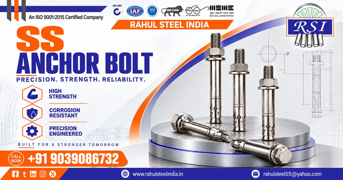 Stainless Steel Anchor Bolt Supplier In Madhya Pradesh